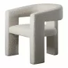 Moe's Home Collection Elo Chair in White - Front Side Angle - Moe's Home Collection Elo Chair in White - Front Side Angle