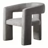 Moe's Home Collection Elo Chair in Soft Grey - Front Side Angle - Moe's Home Collection Elo Chair in Soft Grey - Front Side Angle