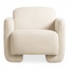 Moe's Home Collection Fallon Accent Chair, Flecked Ivory - Front Angle