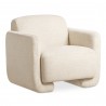 Moe's Home Collection Fallon Accent Chair, Flecked Ivory - Front Side Angle