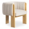 Moe's Home Collection Sofi Accent Chair, Studio Canvas - Front Side Angle