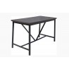 Alfresco Home Jasper 59" Rectangular LWC Gathering Table w/ Umbrella Hole - Front Side Angle