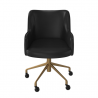 Sunpan Franklin Office Chair - Vintage Black - Front Angle - Sunpan Franklin Office Chair - Vintage Black - Front Angle