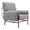 Zuo Modern Klem Accent Chair Gray - Angled 2
