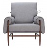 Zuo Modern Klem Accent Chair Gray - Front View