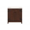 Crawford and Burke Tarouca 31" Cherry Brown Single Bathroom Vanity, Front Angle