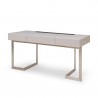 Bellini Modern Living Ellen Desk Grey, White, Side Angle