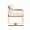 Sunpan Tahiti Dining ArmChair - Stinson White - Side Angle - Sunpan Tahiti Dining ArmChair - Stinson White - Side Angle