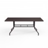 La Jolla Aluminum 72" Rectangular Dining Table - Front Angle