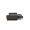 Innovation Living Grand Deluxe Excess Lounger Sofa in Kenya Taupe - Side and Folded