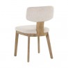 Sunpan Ricket Dining Chair Weathered Oak - Dove Cream - Back Side Angle
