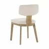 Sunpan Ricket Dining Chair Weathered Oak - Dove Cream - Back Side Angle - Sunpan Ricket Dining Chair Weathered Oak - Dove Cream - Back Side Angle